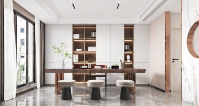 现代茶室3D模型下载